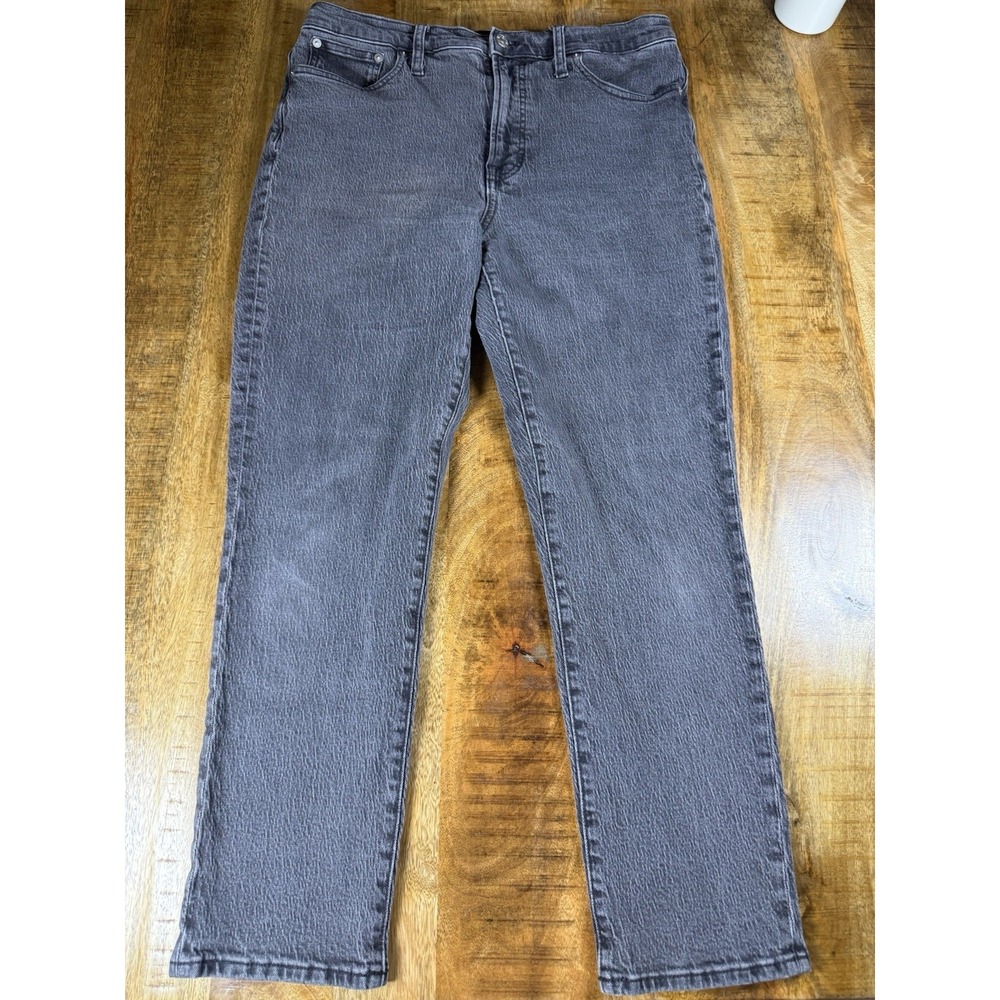 Madewell Perfect Vintage Jean Womens 30 Gray High Rise Straight Leg Jeans